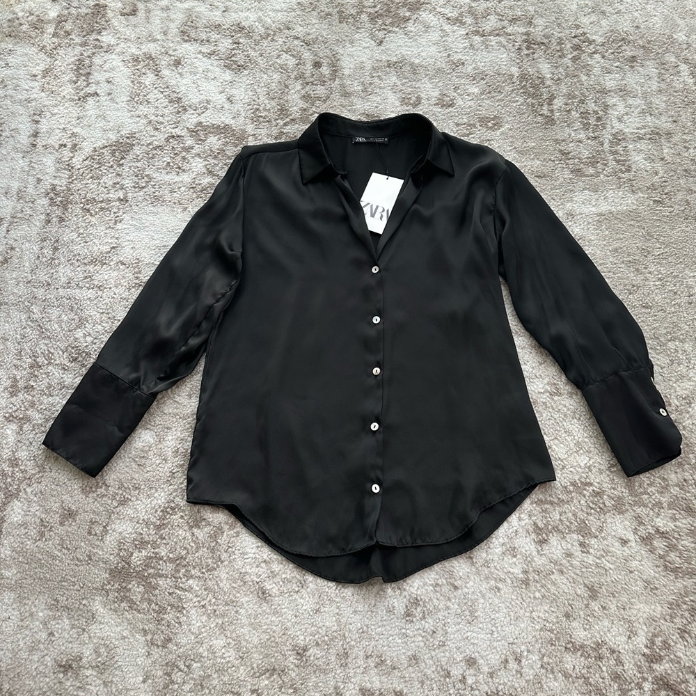 Zara satin blouse